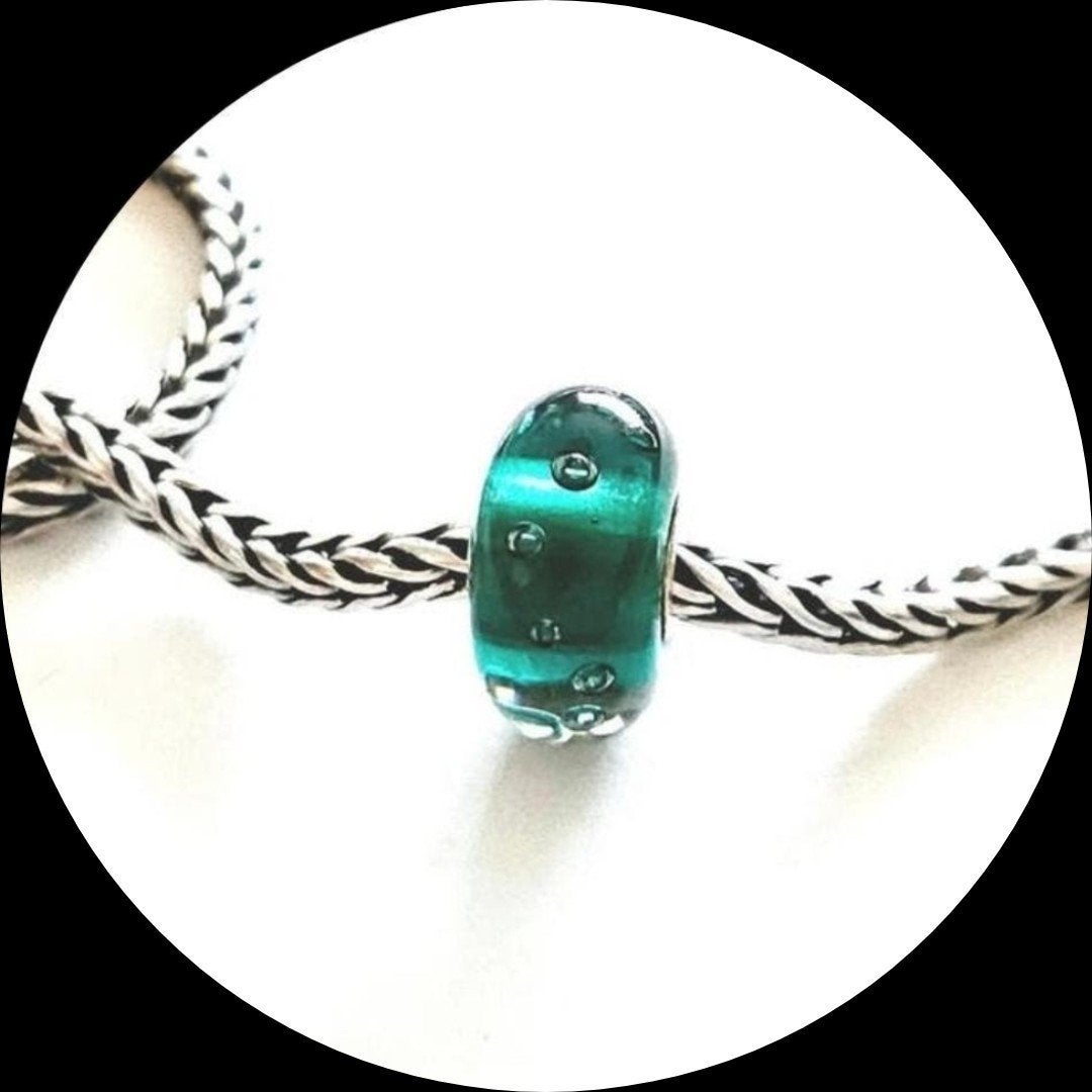 Trollbeads murano Diepe Meren 61427, Glas of Kristal, Ophalen of Verzenden, Zo goed als nieuw, Trollbeads