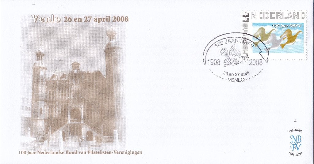 100 jaar NBVF – Venlo – 26-27 april 2008, Verzenden, Envelop