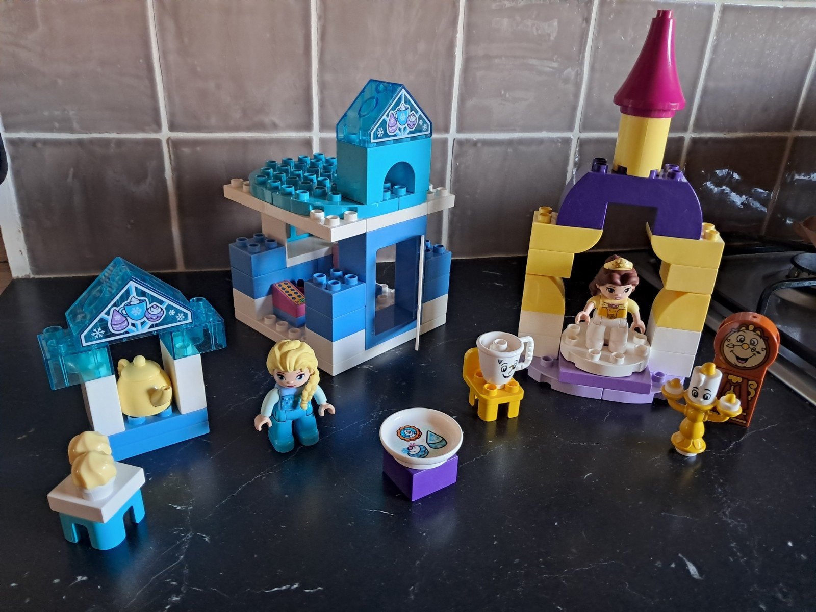 Duplo Disney met Elsa  en Belle  en een ijssalon, Ophalen of Verzenden, Duplo