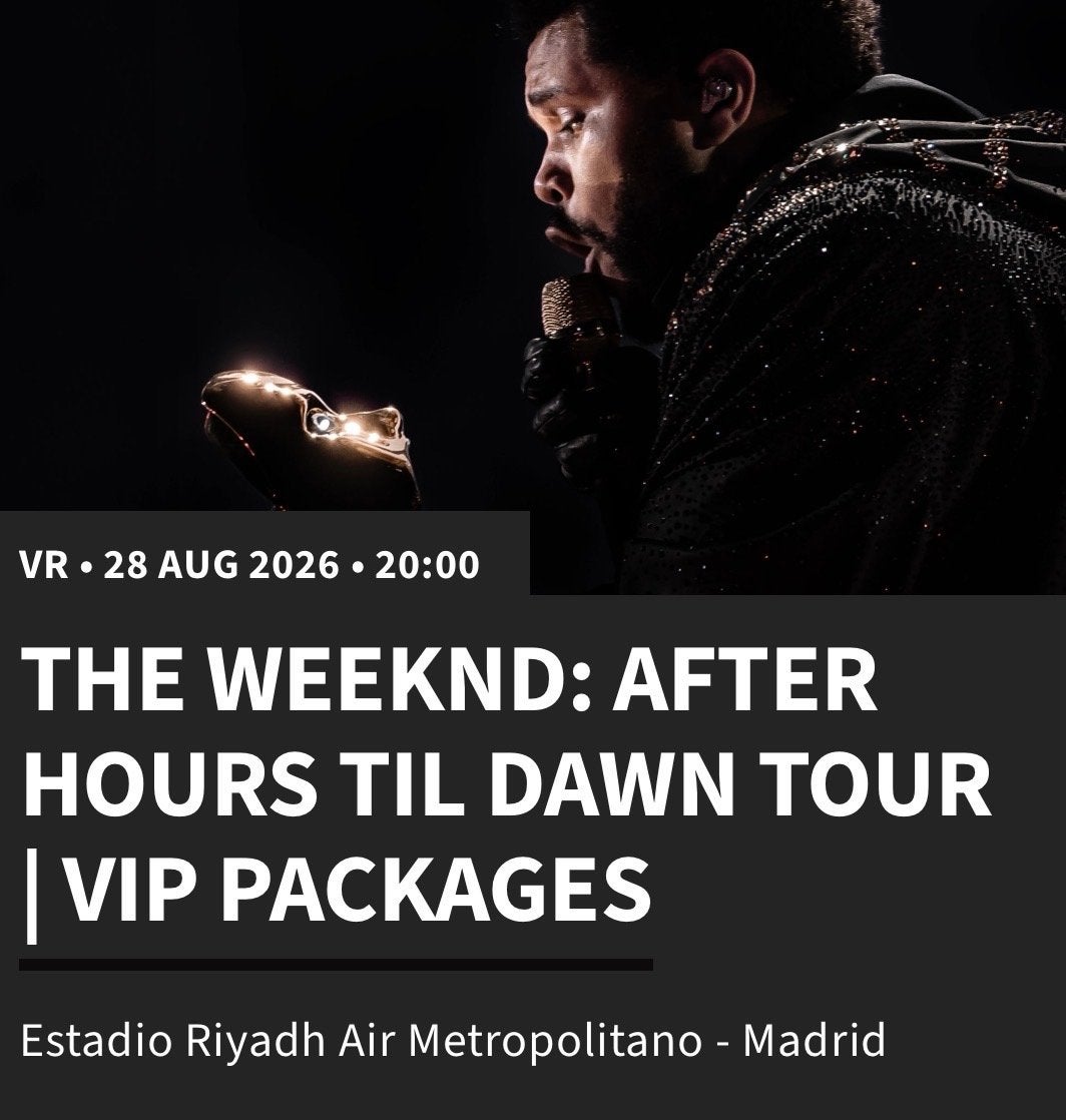 2x Early Entry VIP Package – The Weeknd, Madrid, 28 augustus, Twee personen, Augustus