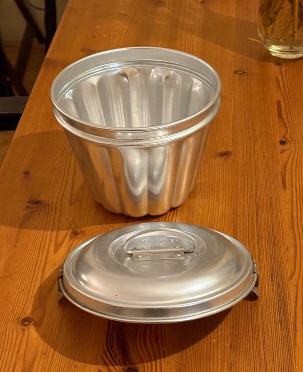Dr Oetker, Antieke Pudding Steamer , Reinalu diam19.h 15 cm, Ophalen of Verzenden