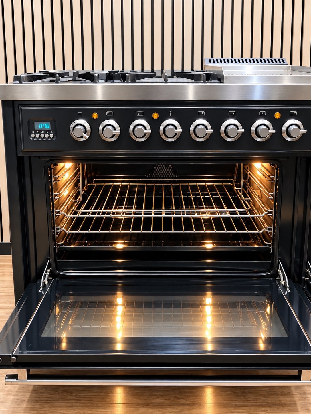Luxe Boretti Majestic 7 pits met GASOVEN 2 ovens 121x70 cm, Fornello Esperta, Refurbished, Ophalen of Verzenden, Energieklasse A of zuiniger