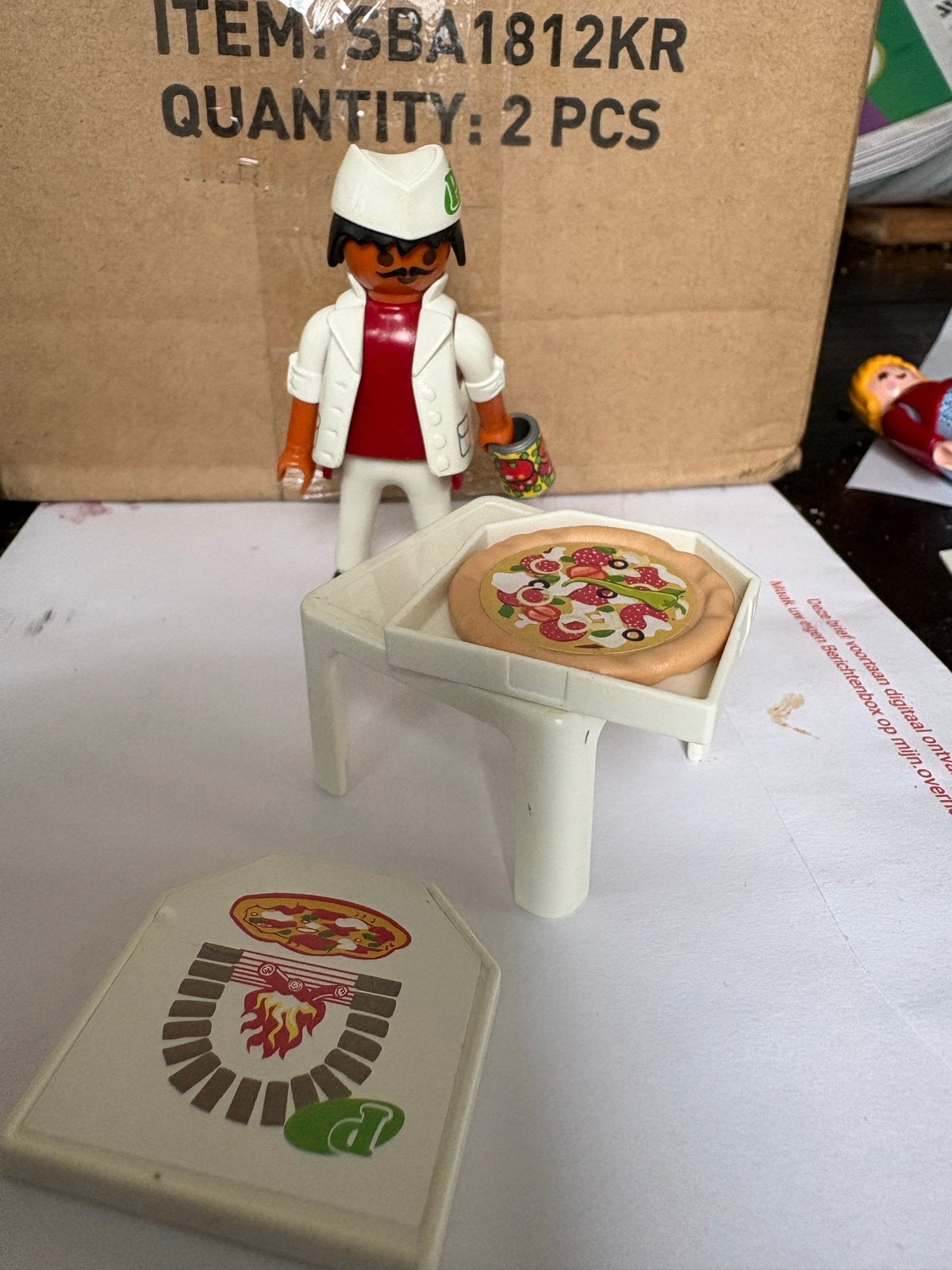 Playmobil pizzabakker met pizza en oven, Kinderen en Baby's, Ophalen of Verzenden, Gebruikt