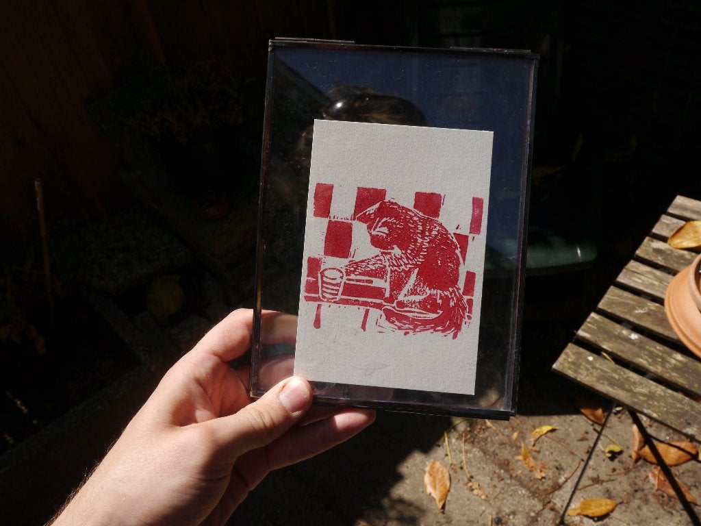 Handgemaakte Lino print, Ophalen of Verzenden, Print, Overige technieken