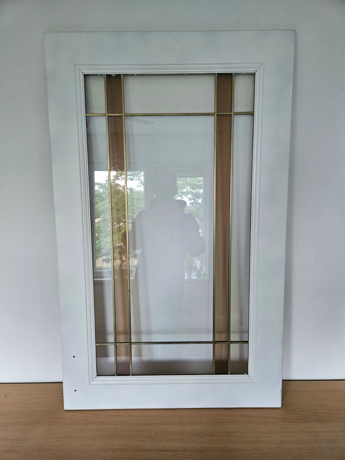 Gratis Houten keukendeur met glas 2x, Ophalen, Hout, 75 tot 150 cm, Raamkozijn