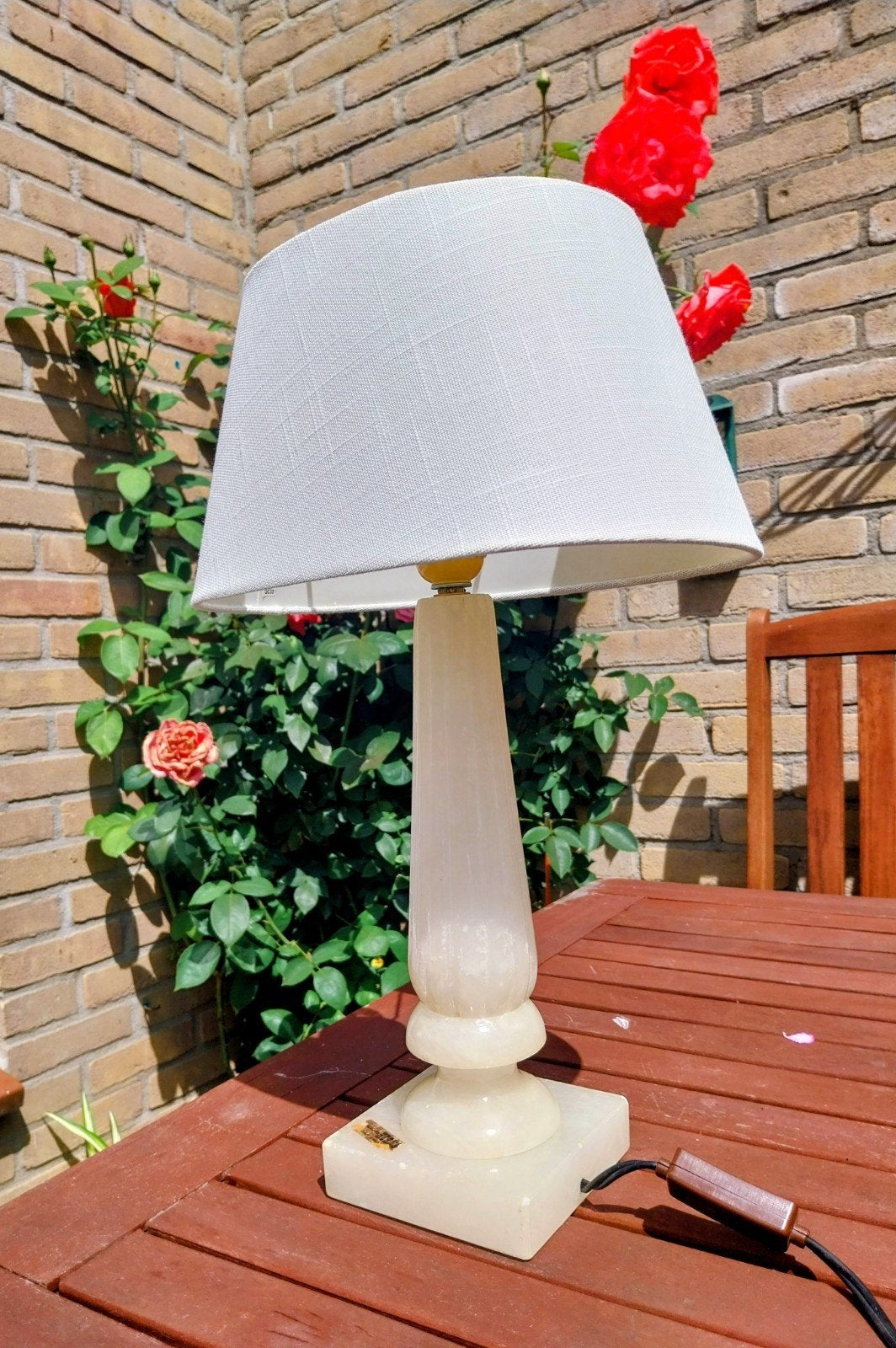 HERNA Abastros Marmeren Tafellamp - Vintage Stijl, Ophalen of Verzenden