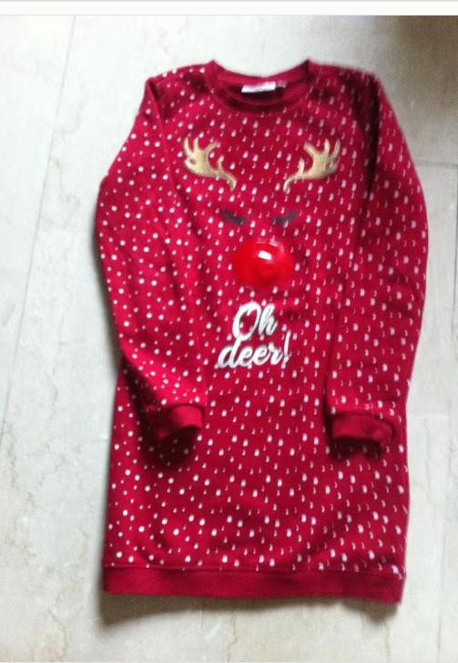 Meisjes kerst jurk met verlichting rood maat 152, Kinderen en Baby's, Kinderkleding | Maat 152, Ophalen of Verzenden, Zo goed als nieuw