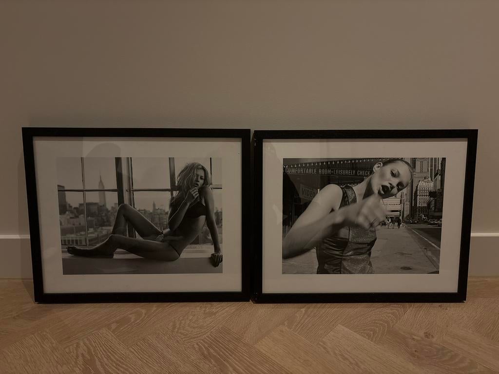 Set van 2 Kate Moss foto schilderijen, Antiek en Kunst, Kunst | Tekeningen en Foto's, Ophalen