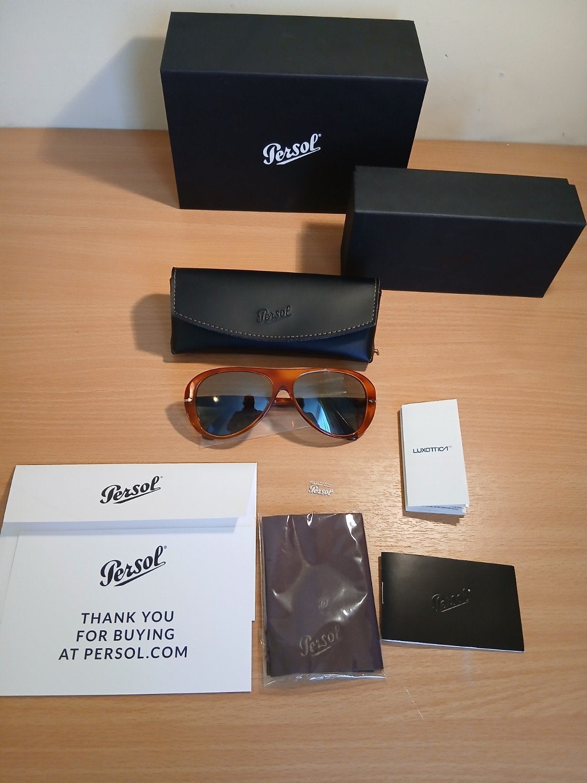 Persol zonnebril model 3260. als nieuw., Ophalen of Verzenden, Zo goed als nieuw, Bruin, Overige merken