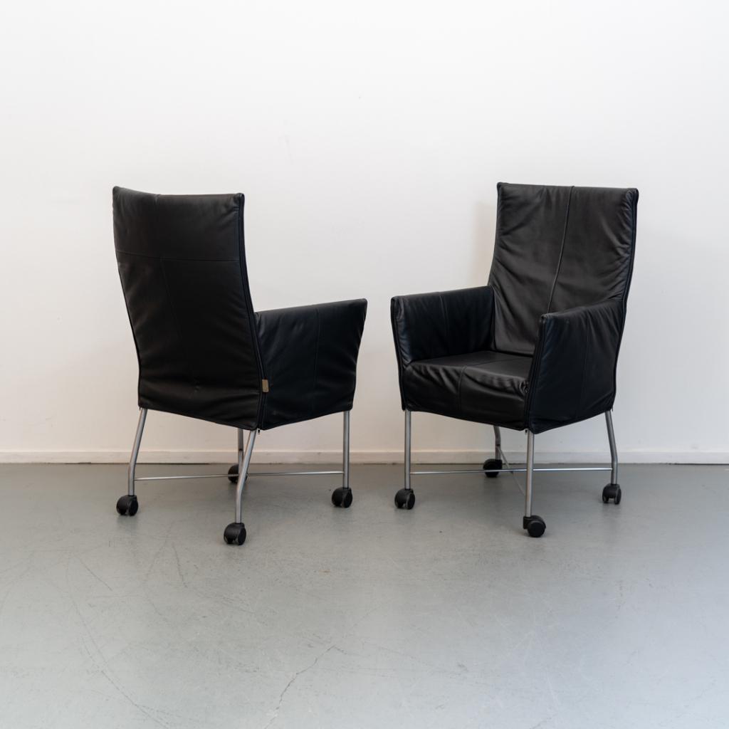 8 Montis Chaplin Flex - zwart leder met verstelbare rug, Niet ingevuld, Niet ingevuld, Leer, Ophalen of Verzenden