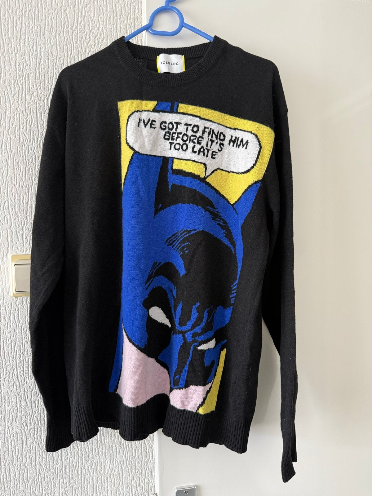Iceberg Batman trui - Zo goed als nieuw, Kleding | Heren, Ophalen of Verzenden, Zo goed als nieuw, Maat 46 (S) of kleiner, Zwart