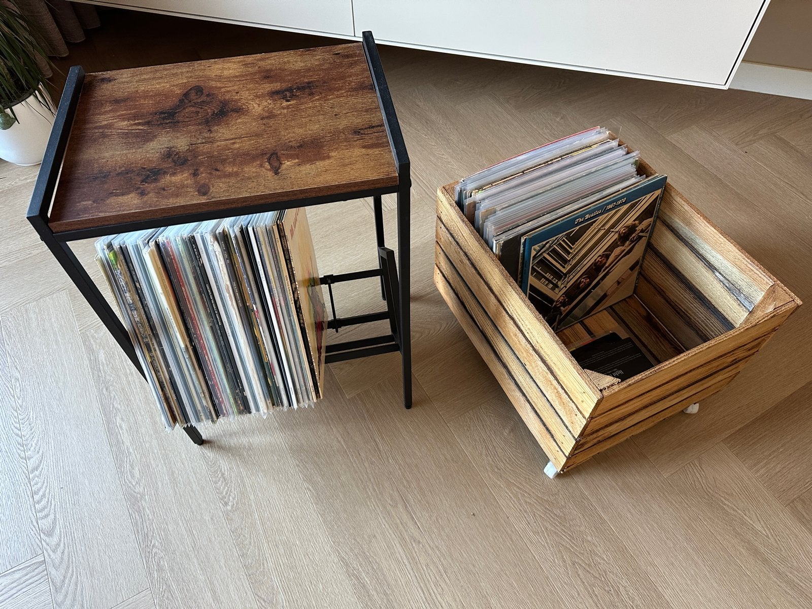 Vinylplaten opbergmeubel en krat, Ophalen of Verzenden