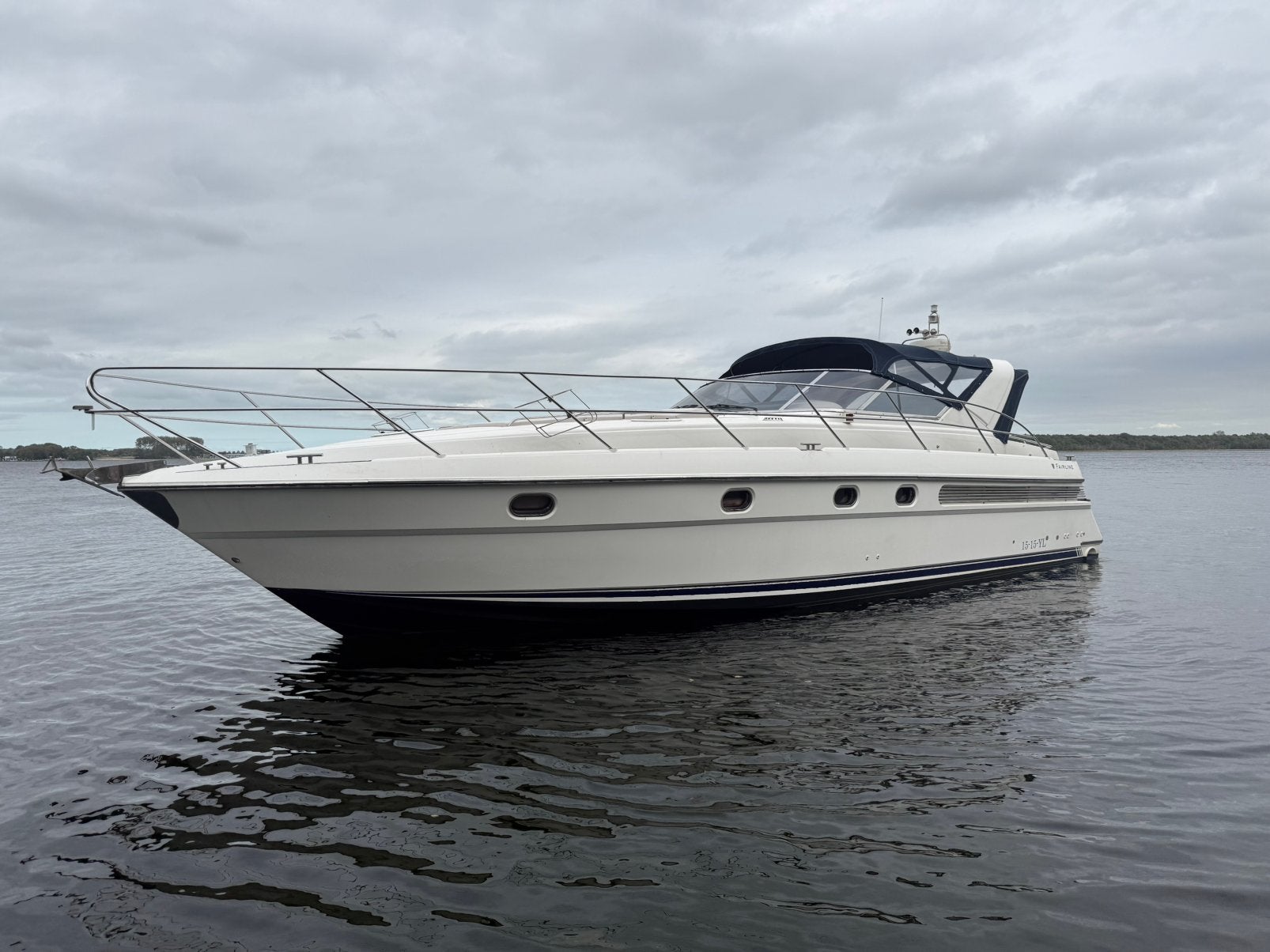 Fairline Targa 41 2X Volvo 435PK Vaste as Agregaat Boeg/hek, Ophalen, Overige merken, Gebruikt, Binnenboordmotor