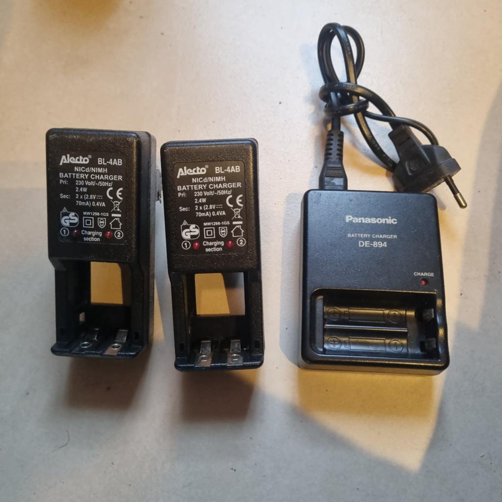 Alecto BL-4AB & Panasonic  Batterijladers, Ophalen of Verzenden