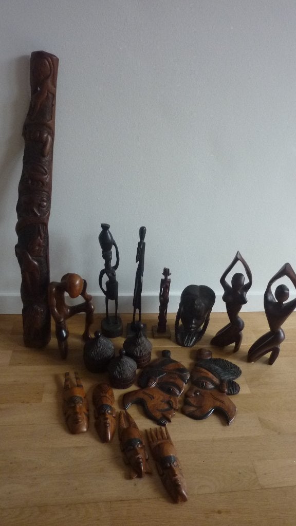afrikaans houtsnijwerk, beeld, hout, kunst, schip, Hout, Afrika, Handgemaakt, Ophalen of Verzenden