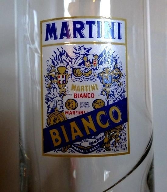 Vintage Martini bianco ( 2x ) gedraaide longdrink glazen, Verzamelen, Verzenden, Zo goed als nieuw, Gebruiksvoorwerp