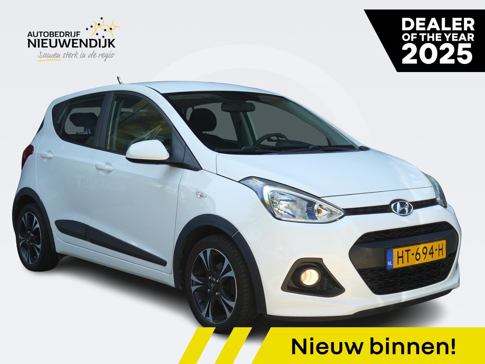 Hyundai i10 65 i-Motion Comfort / AIRCO / CRUISE / RADIO-CD-, Euro 5, Stof, Gebruikt, 4 stoelen