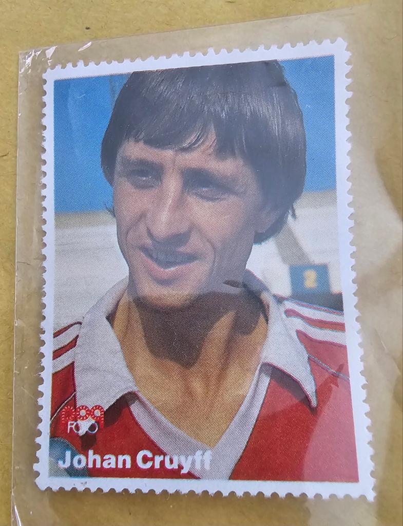 Johan Cruyff popzegel, Verzamelen, Sportartikelen en Voetbal, Ophalen of Verzenden, Zo goed als nieuw, Ajax