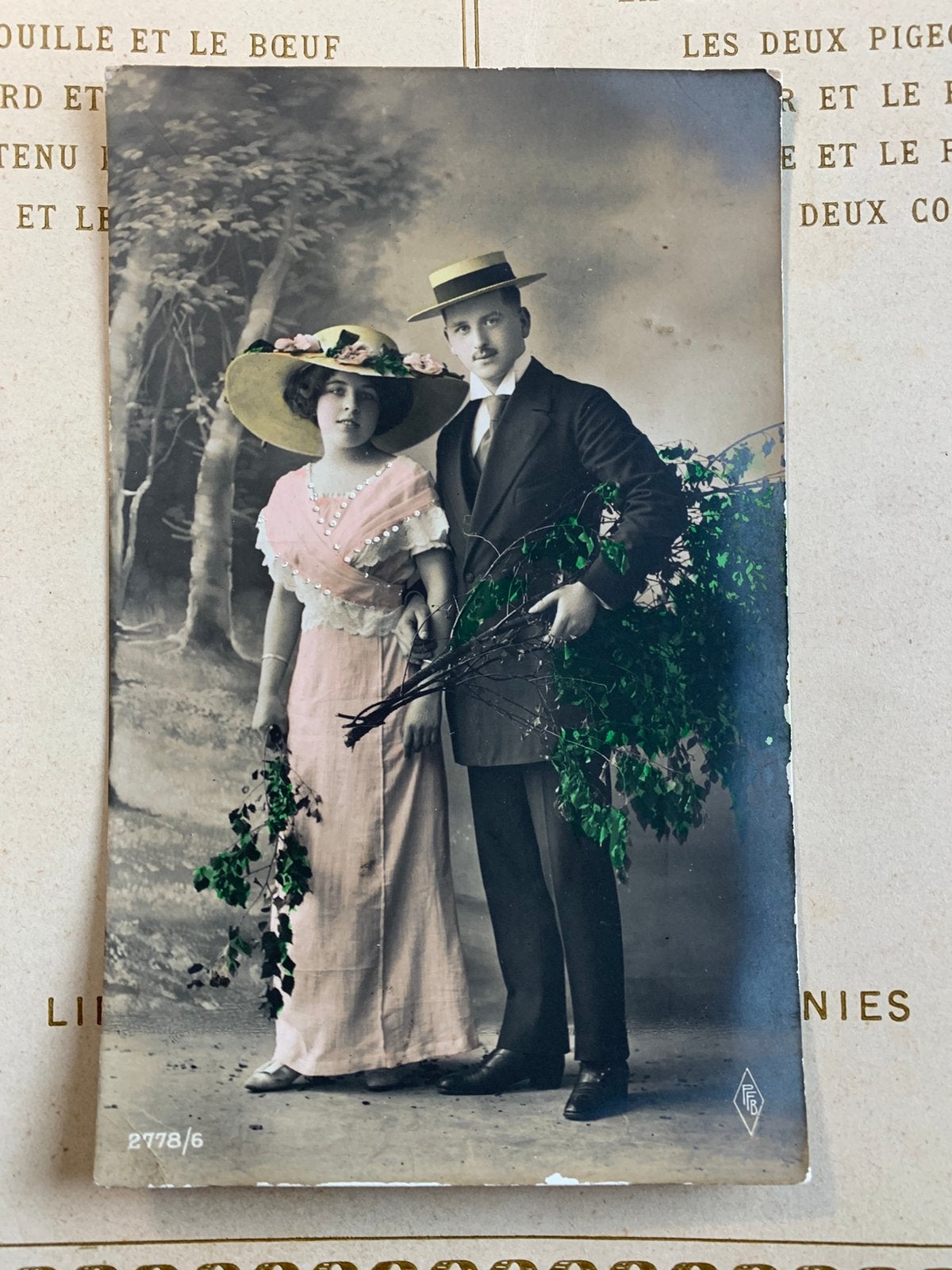 1918 Aan Emma - dame en heer met berkentakken (WK), Ophalen of Verzenden, Voor 1920, Gelopen, Overige thema's