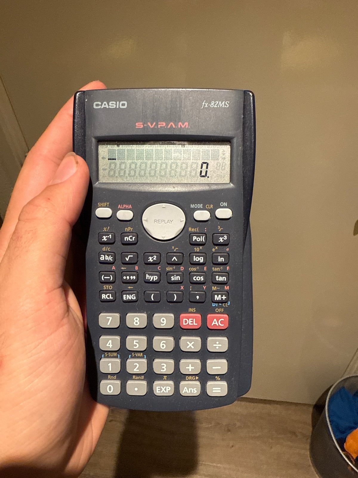 Casio reken machine fx-82MS, Ophalen
