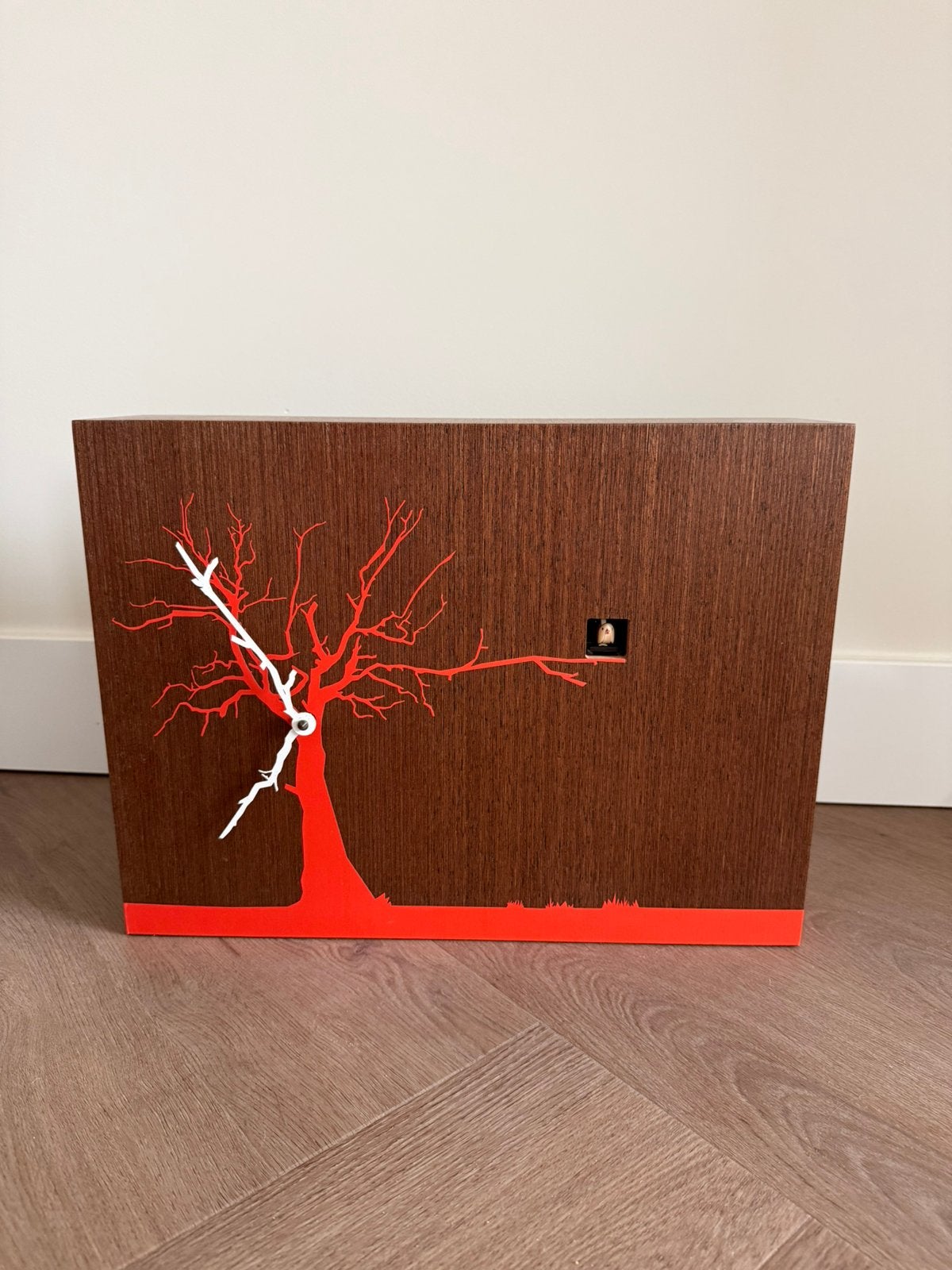 Progetti CùCùRùKù design koekoeksklok – donker hout, Huis en Inrichting, Ophalen, Wandklok, Bruin, Analoog