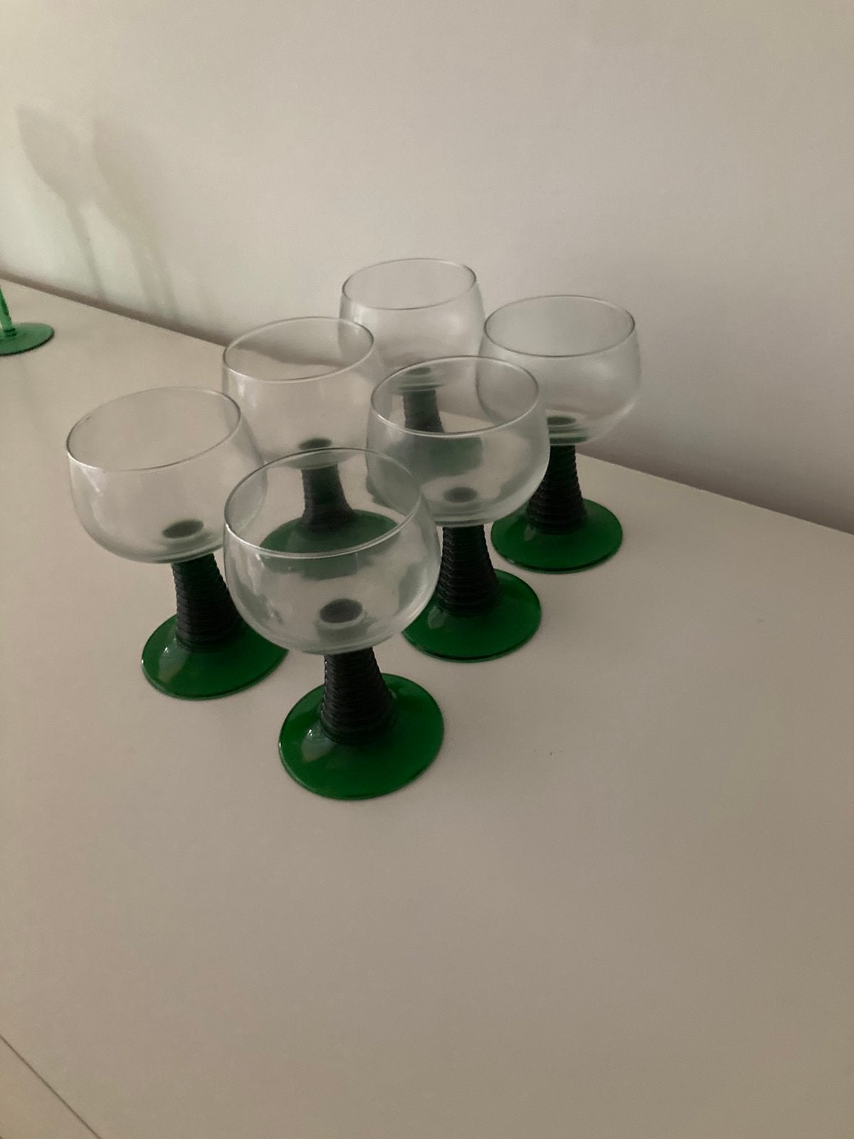 Luminac wijnglazen groene voet tetro franse, Ophalen of Verzenden, Zo goed als nieuw, Overige typen