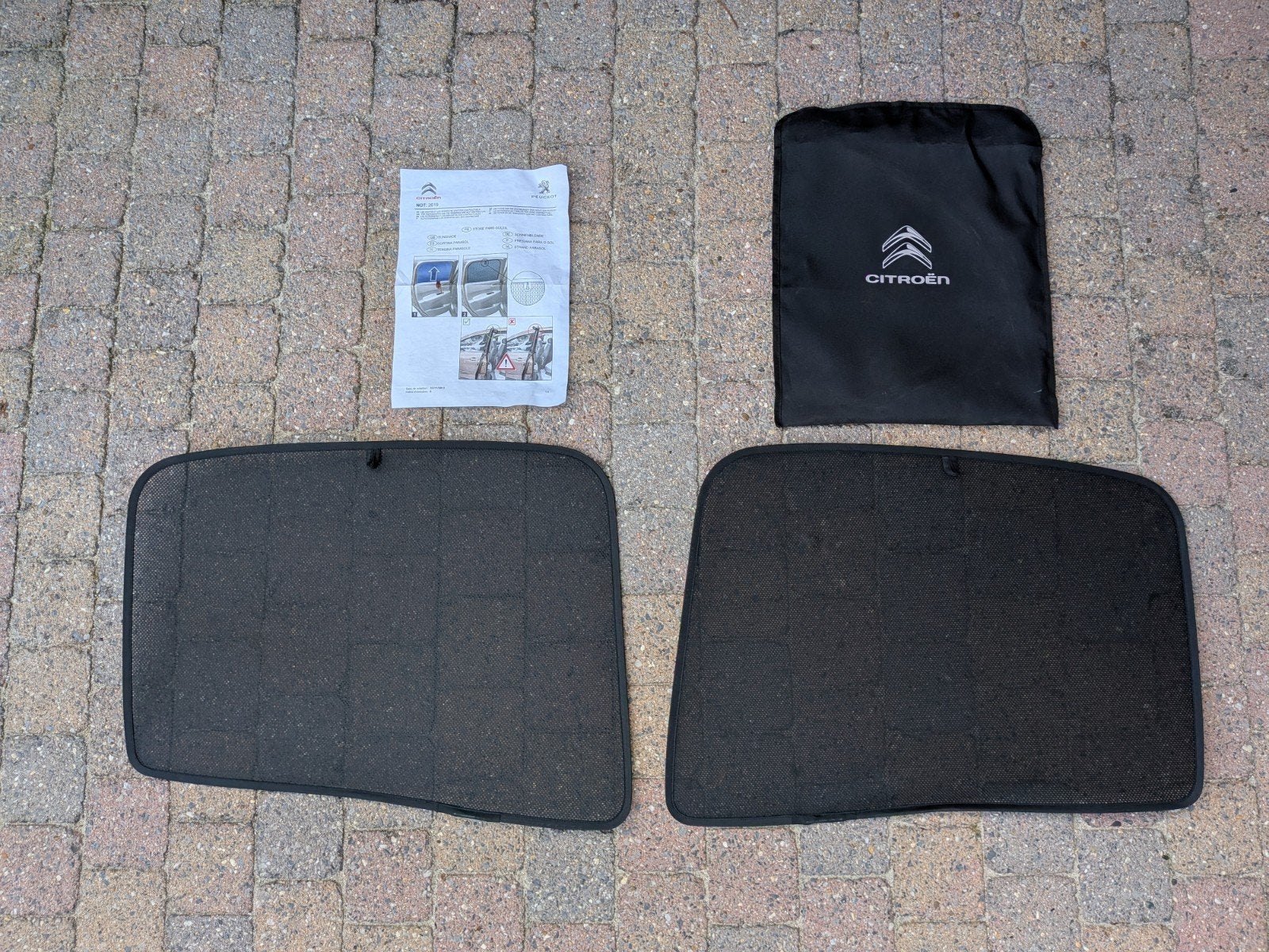 Originele zonneschermen achterdeuren Citroën C3 fase II, Ophalen of Verzenden, Gebruikt