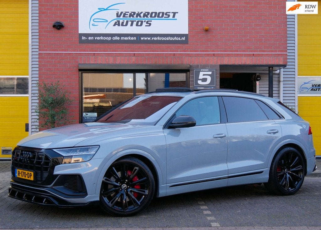 Audi SQ8 4.0 TFSI quattro B&O advance. pano. mega vol, Auto's, Audi, Bedrijf, Te koop, SQ8, 360° camera, 4x4, ABS, Achteruitrijcamera