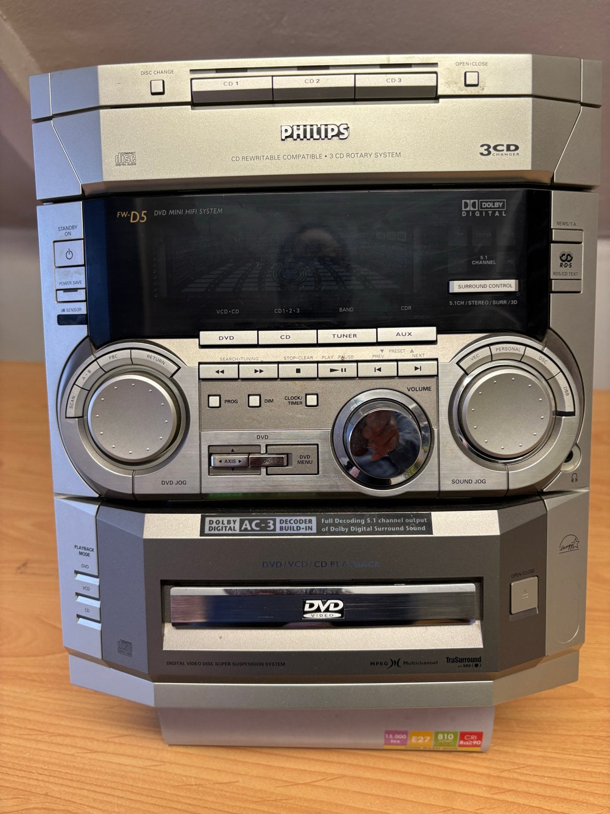 Philips FW-D5 DVD Mini Hifi System - Voeding defect, Ophalen, Philips, Microset, Niet werkend