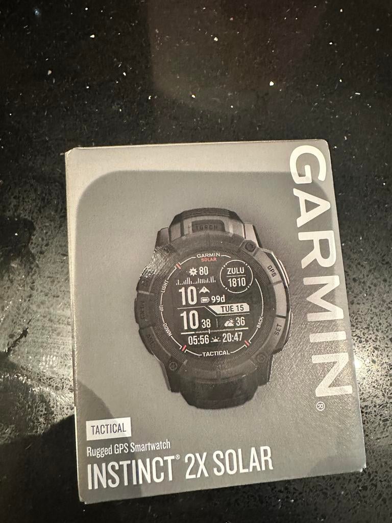Garmin Instinct 2X Solar nieuw in doos, Afstand, Zwart, Nieuw, Ophalen of Verzenden