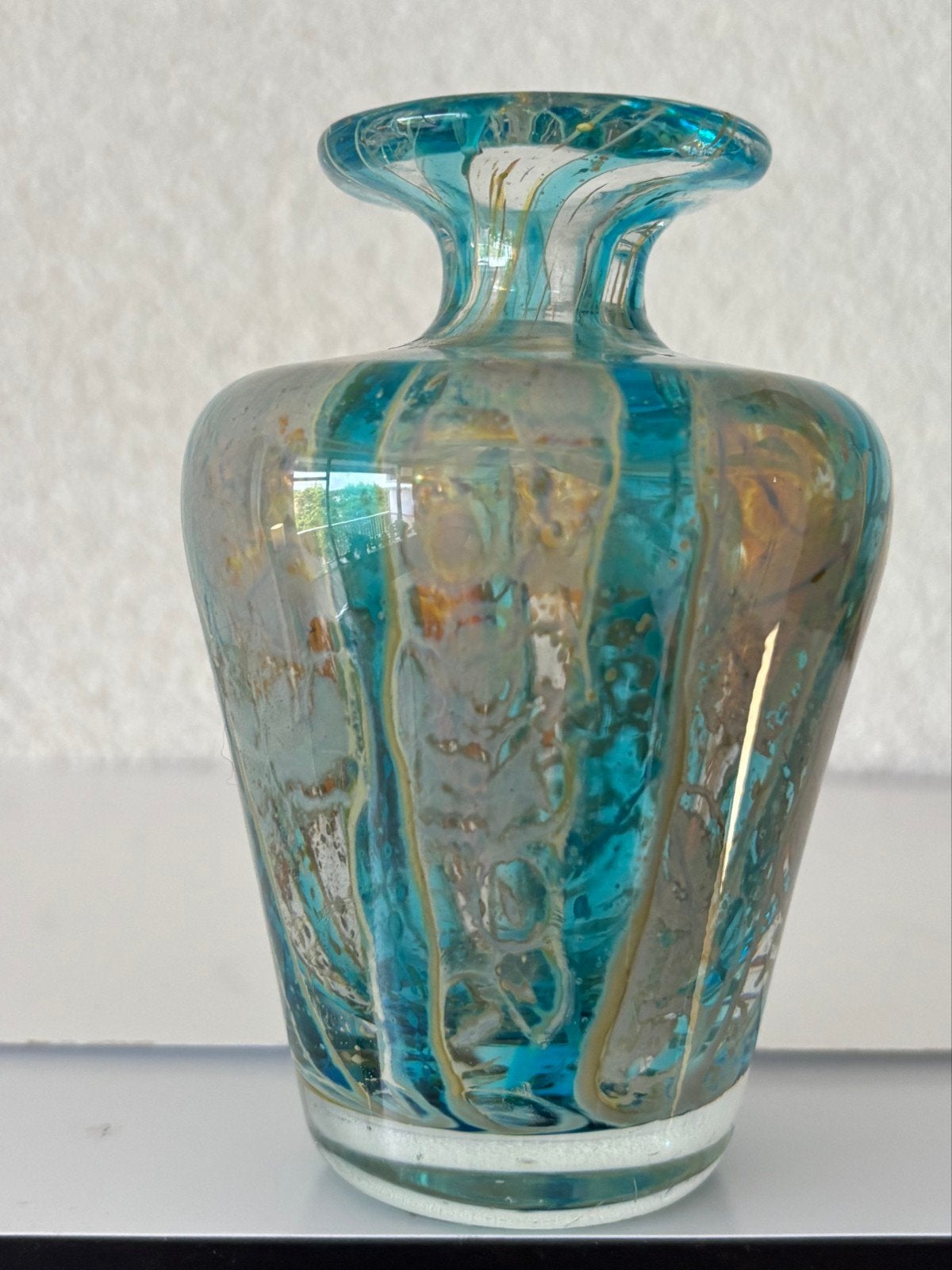 Gesigneerde Mdina Glass Vaas Malta – "Sea & Sand", Ophalen of Verzenden