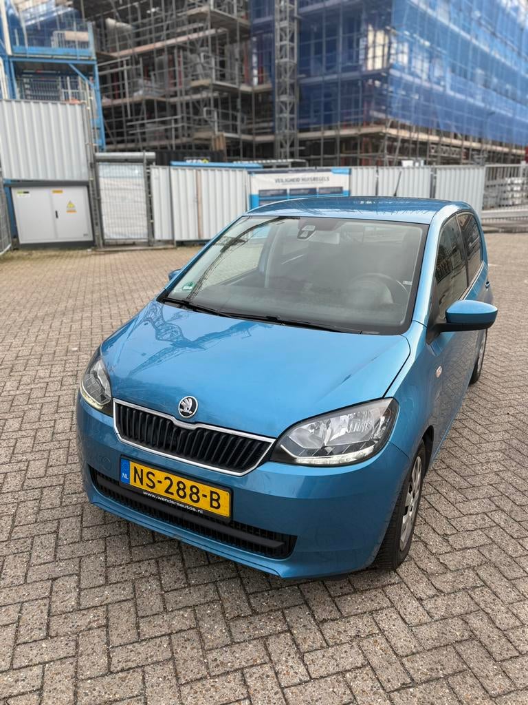 Skoda Citigo 1.0 60pk 5D 2017 Blauw, Auto's, Voorwielaandrijving, Zwart, Origineel Nederlands, 24 km/l