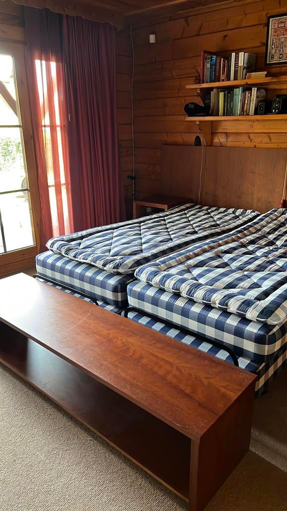 bank tafel achter bed Hästens lichte gebruikssp. bovenblad, Ophalen, Gebruikt, Tweepersoons, Warm modern