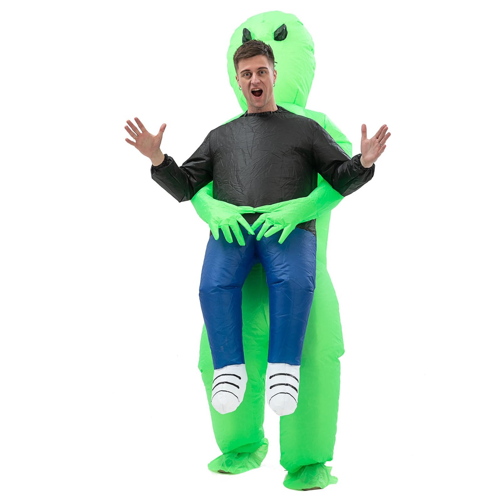 Opblaasbaar Alien feestpak/Halloween/Carnaval/themafeest, QCS, Nieuw, Overige maten, Ophalen of Verzenden