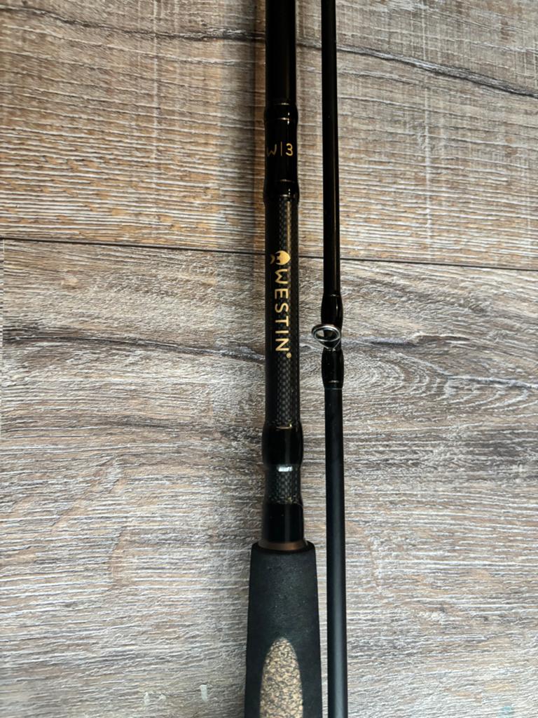 Westin W3 Powercast-T en Savage Gear Alpha hengel met molen, Ophalen of Verzenden, Gebruikt
