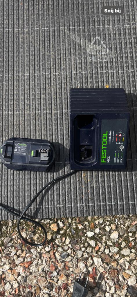 Festool oplader met goede accu, Doe-het-zelf en Verbouw, Ophalen of Verzenden, Zo goed als nieuw