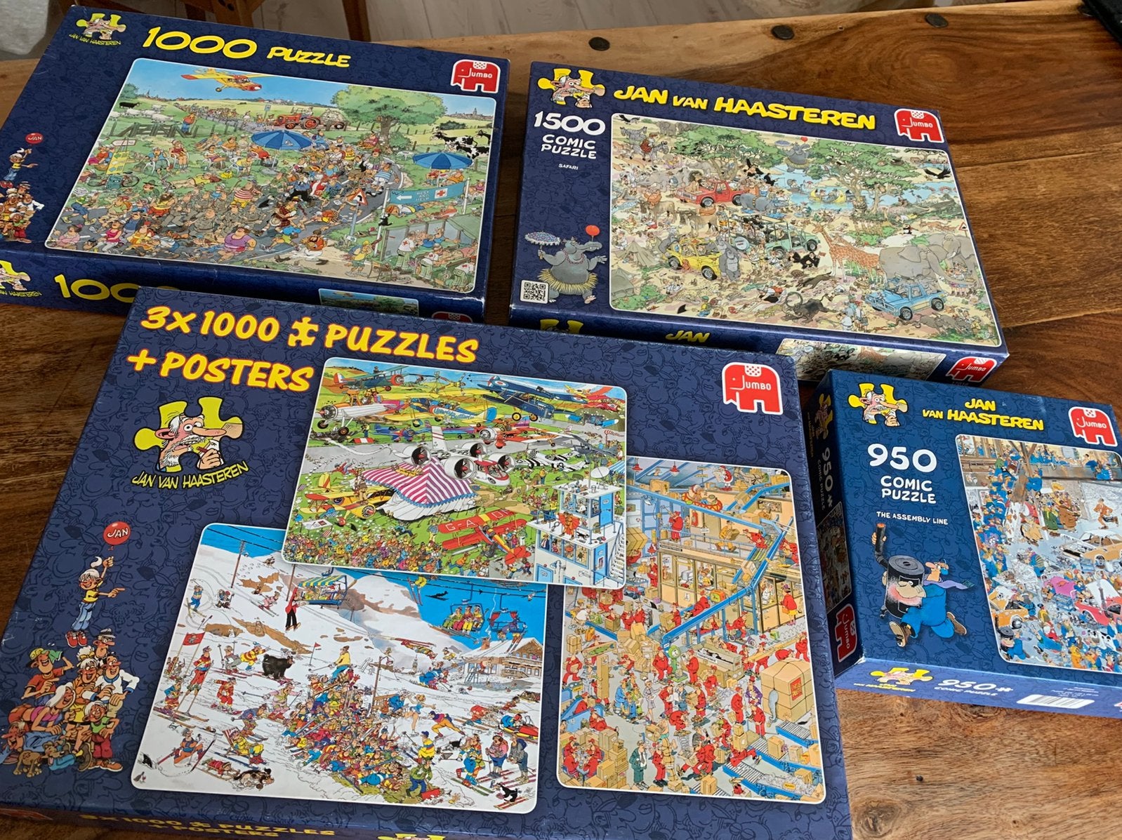 Jan van Haasteren, verschillende puzzels., Ophalen of Verzenden, 500 t/m 1500 stukjes, Zo goed als nieuw