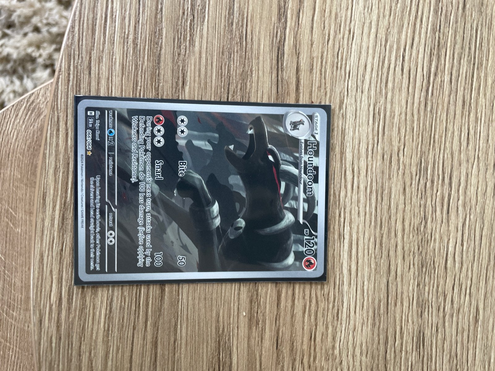 Pokémon Kaart Houndoom, Ophalen of Verzenden, Zo goed als nieuw, Losse kaart