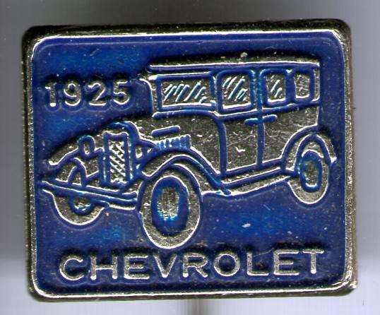 Chevrolet 1925 blauw op koper oldtimer auto speldje( A_158 ), Verzenden, Zo goed als nieuw, Transport, Speldje of Pin