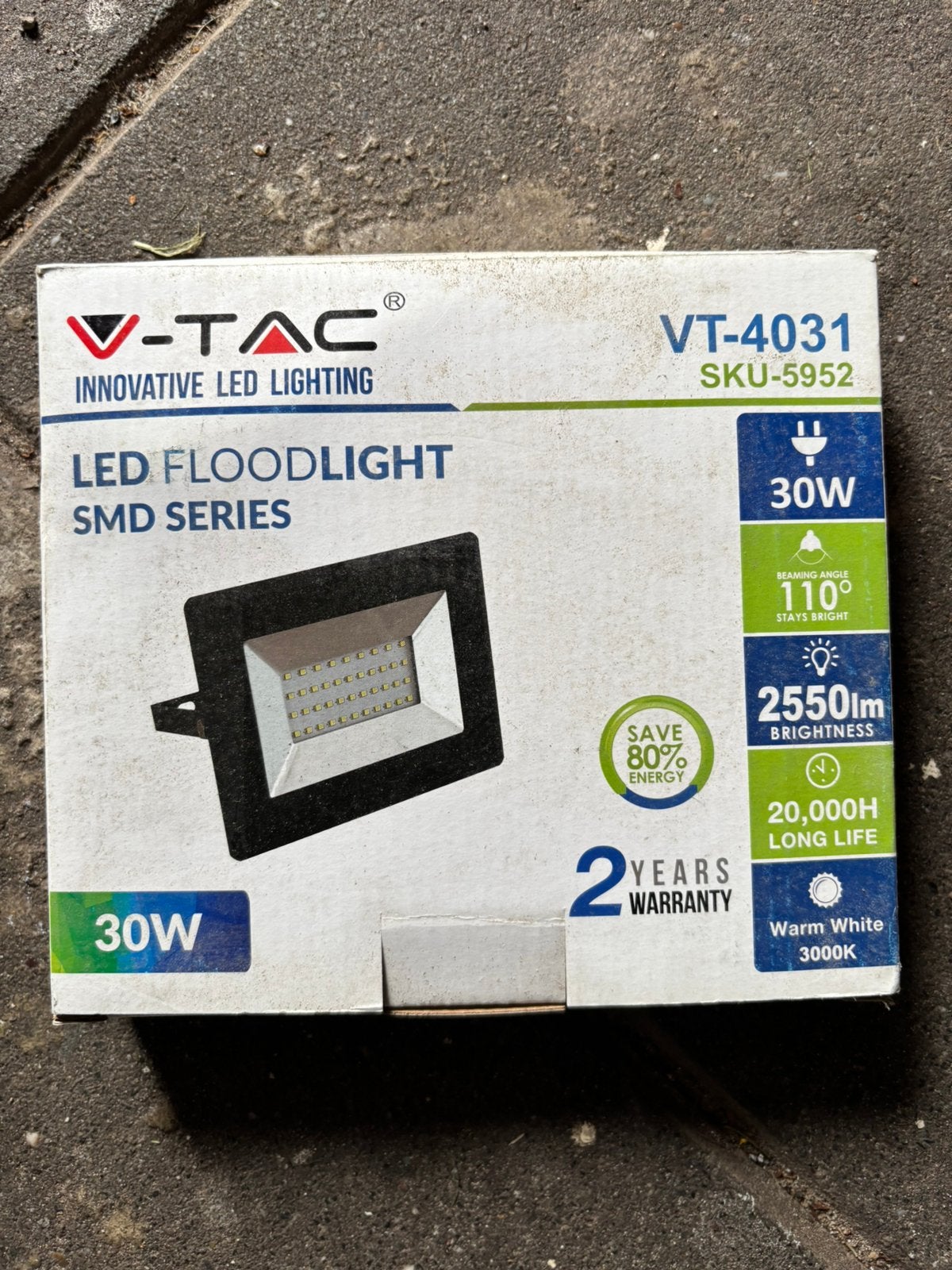 30w buiten led lamp demo, Ophalen of Verzenden, Zo goed als nieuw, Minder dan 50 watt, Lamp