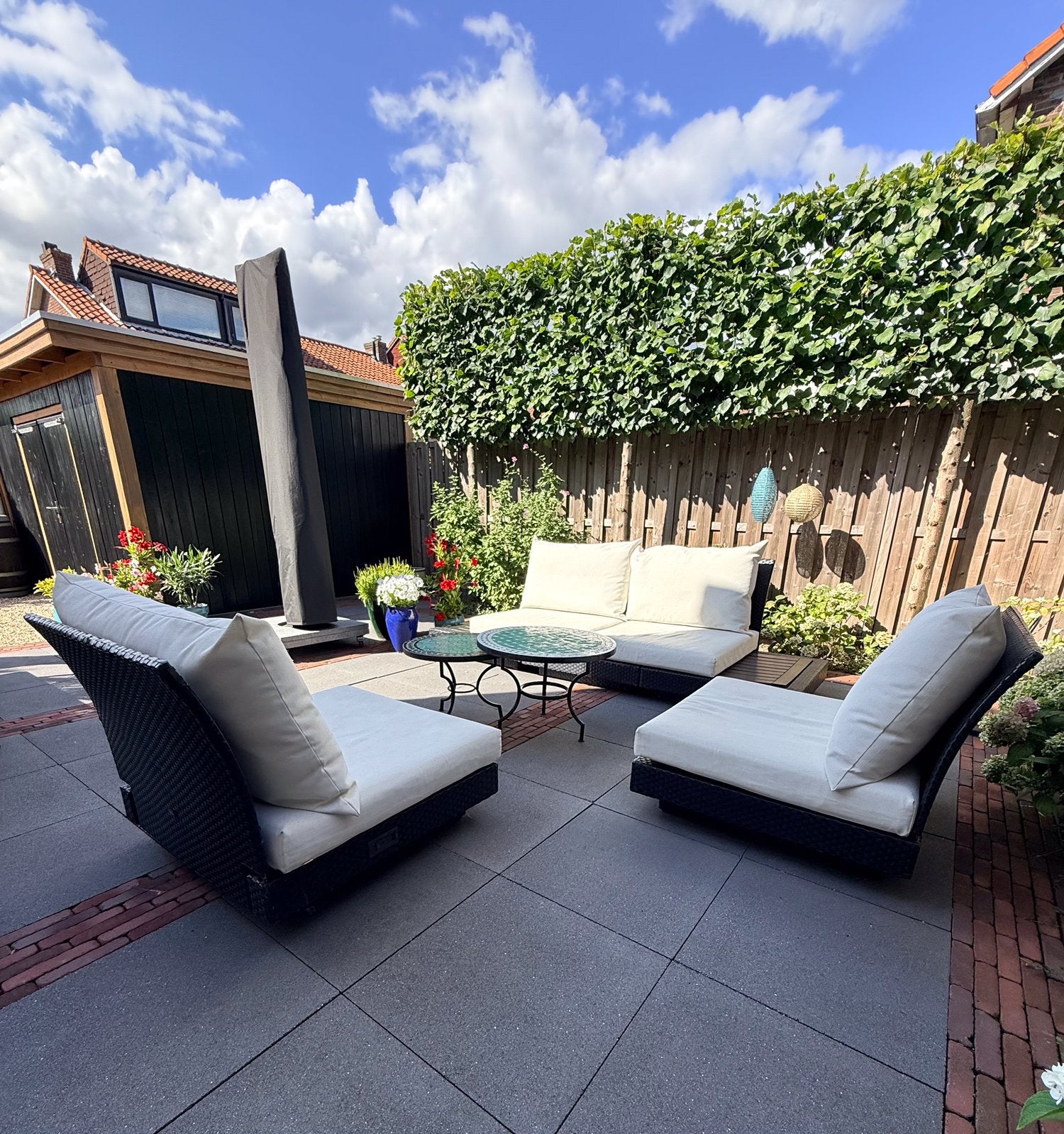 Te koop en snel op te halen Loungeset, Tuin en Terras, Tuinsets en Loungesets, Ophalen, 5 zitplaatsen, Gebruikt, Loungeset