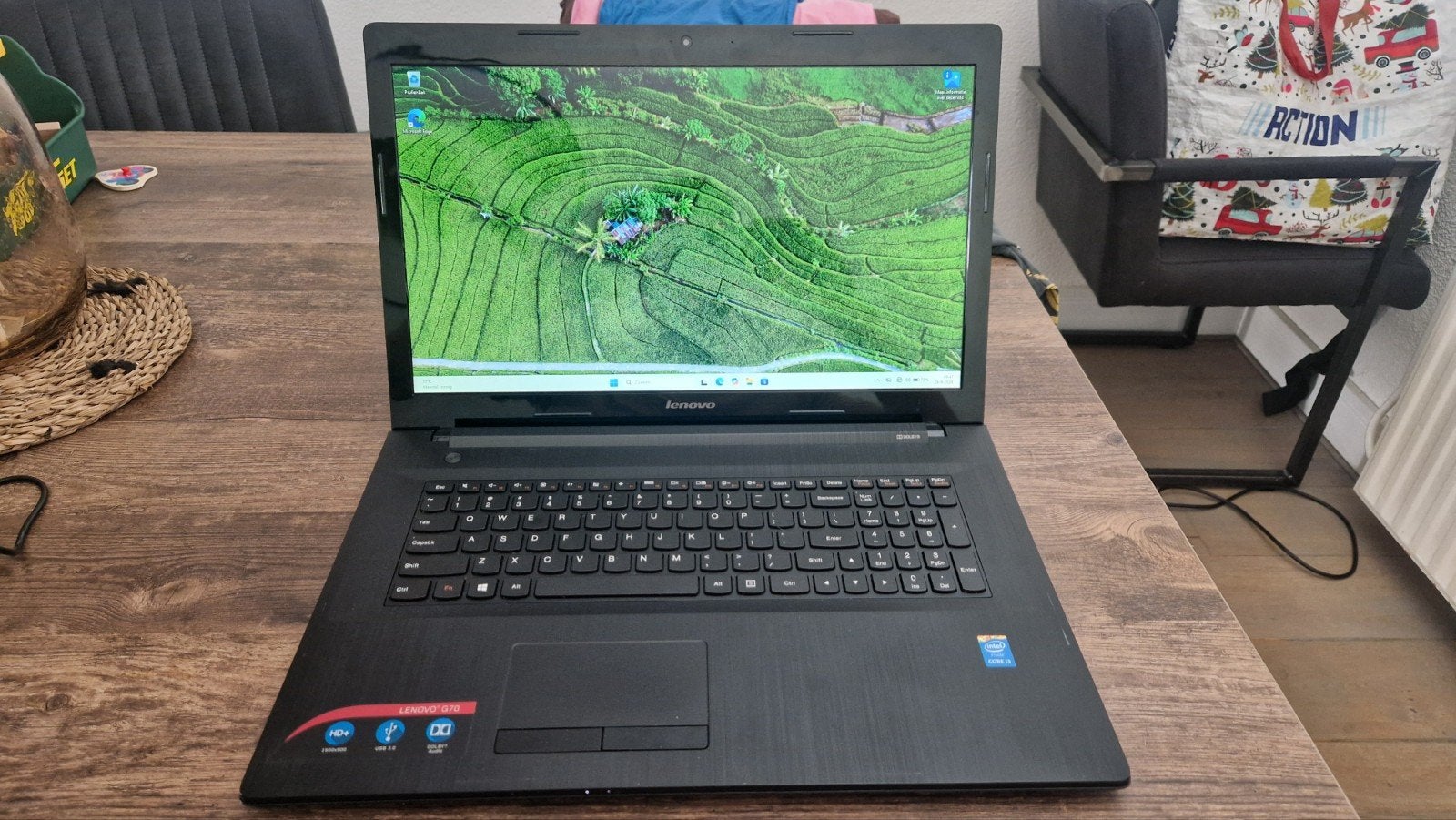 Lenovo G70-80 Laptop - Windows 11 Pro, 4GB RAM, 224GB SSD, Computers en Software, Ophalen, 224 GB, 2 tot 3 Ghz, Qwerty
