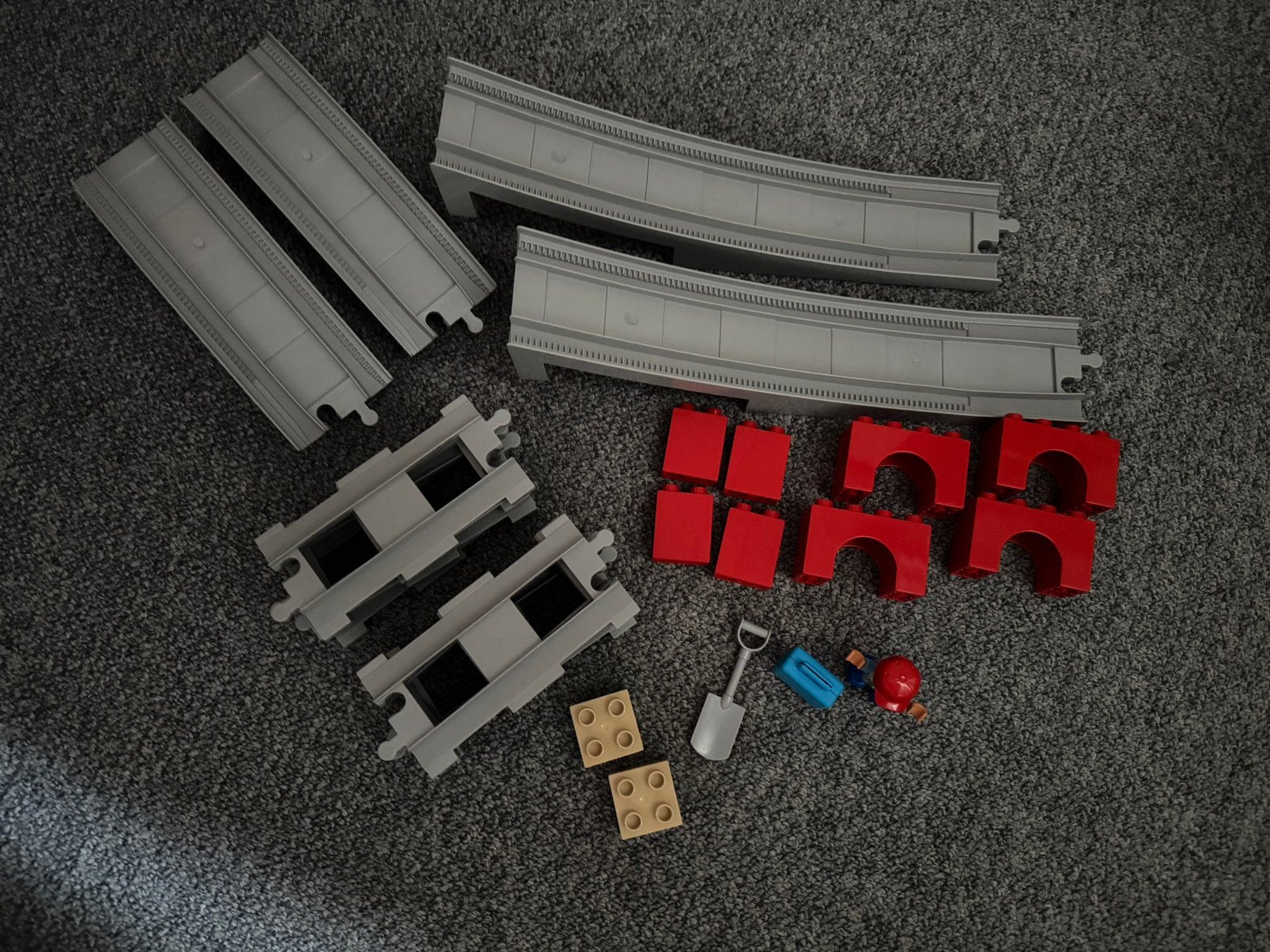Duplo treinbrug- en rails (evt als uitbreiding), Kinderen en Baby's, Ophalen of Verzenden, Zo goed als nieuw, Duplo
