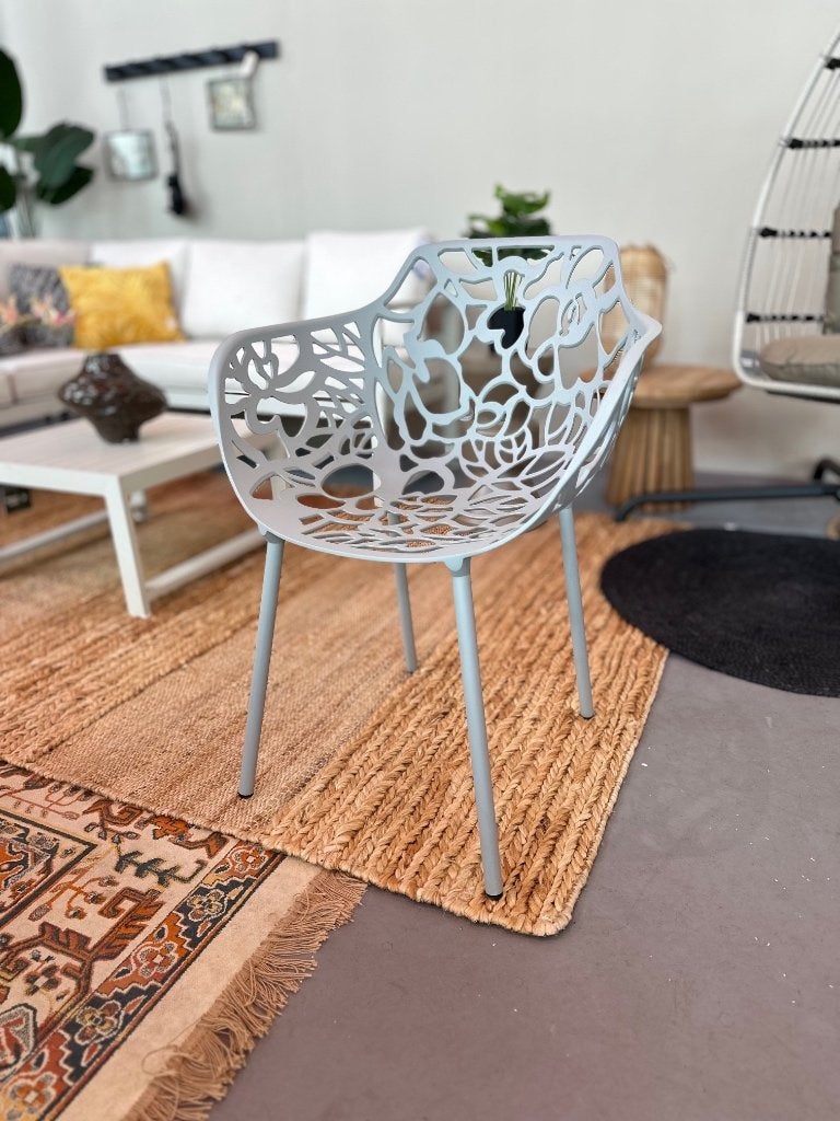 Cast magnolia stoel grijs - grijze aluminum stoel stapelbaar, Ophalen, Nieuw, Grijs, Vier