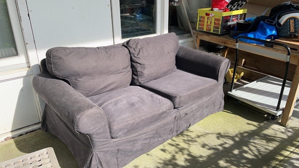 IKEA Bank Ektorp, Huis en Inrichting, Banken | Bankstellen, Ophalen, Gebruikt, 150 tot 200 cm, Tweepersoons