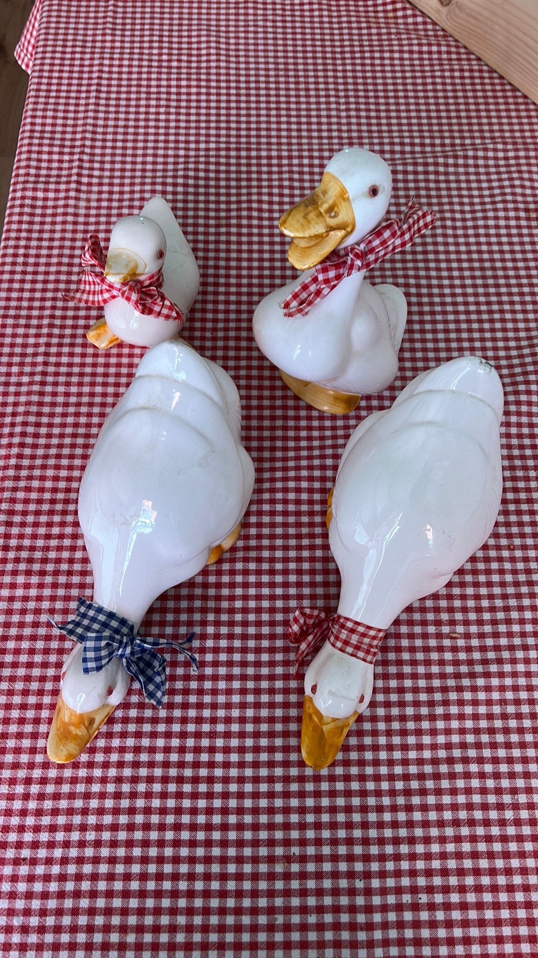 Gans beeldjes 4 stuks, Verzamelen, Ophalen of Verzenden, Gebruikt, Dier