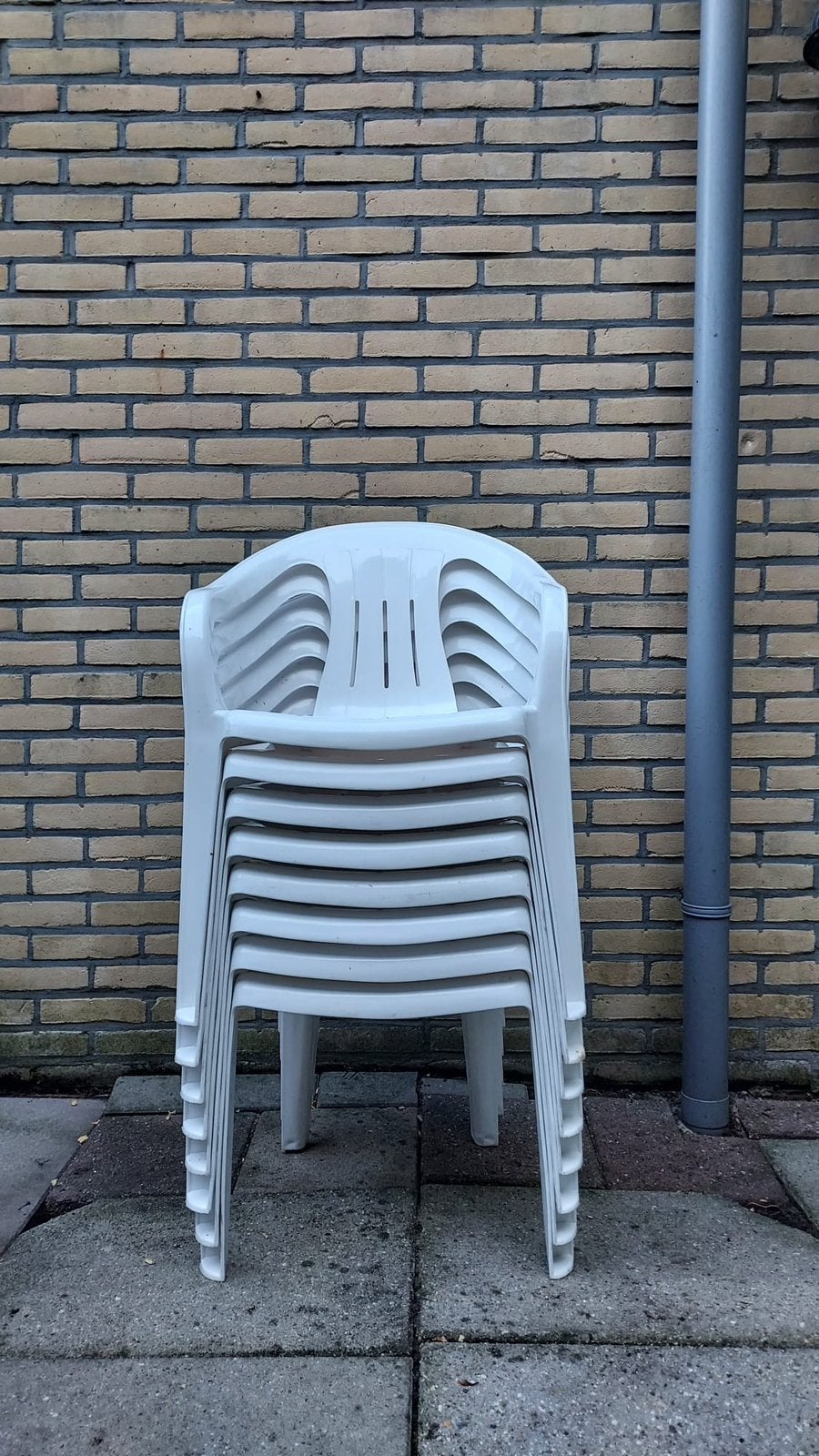 Tuinstoelen 8 stuks, Tuin en Terras, Tuinstoelen, Ophalen, Zo goed als nieuw, Kunststof