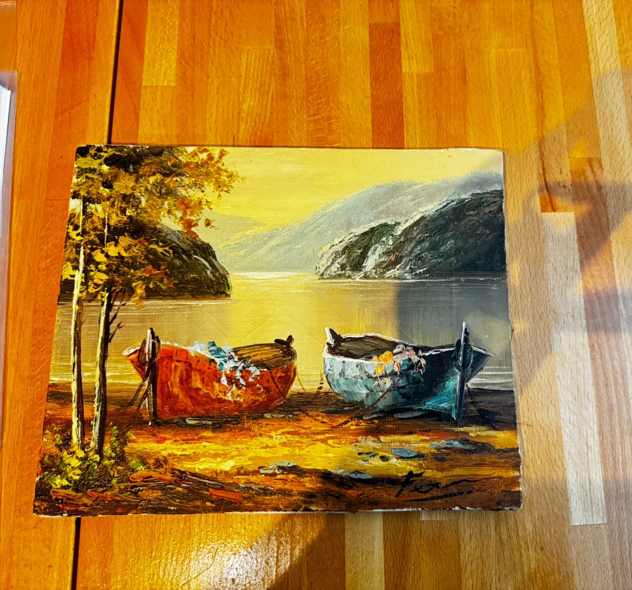 Schilderij olieverf, Ophalen
