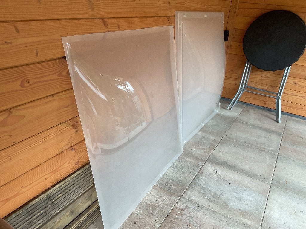 Lichtkoepel acrylaat opaal 2 wandig - 120 cm, Gebruikt, Minder dan 80 cm, Ophalen of Verzenden, 120 tot 160 cm