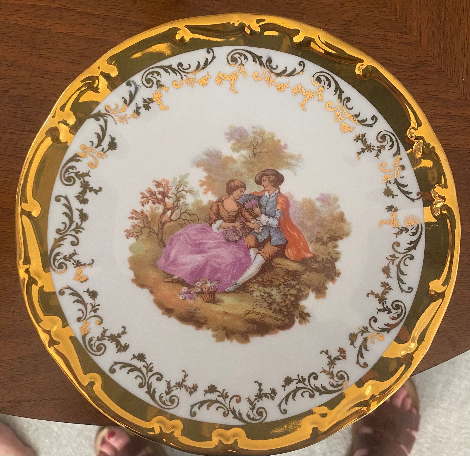 Prachtige Vintage JKW Porselein Set Fragonard 24k Goud !, Antiek en Kunst, Ophalen